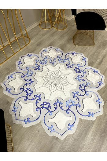 pozitif hali 160x160 yuvarlak kaymaz deri taban hali fiyati yorumlari trendyol