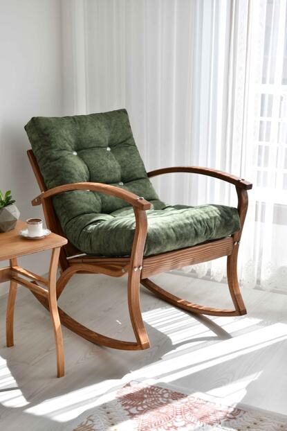 evimart home ahsap sallanan koltuk tv koltugu dinlenme kitap okuma berjer yesil fiyati yorumlari trendyol