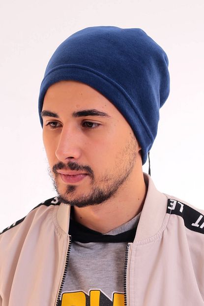 Deafox Erkek Indigo Rengi Polar Bere Boyunluk Dfx34167 Trendyol