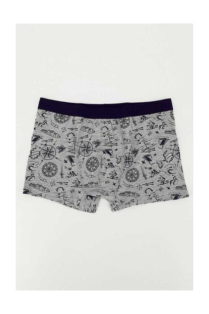 Nbb Erkek Boxer Harita Desenli 10 Adet Gri 2xl Trendyol