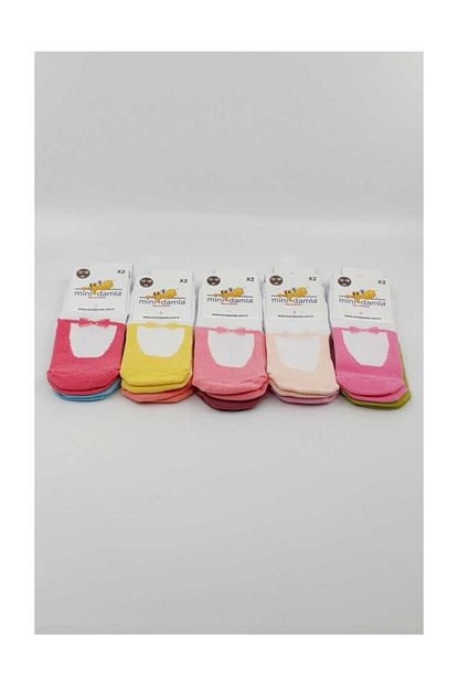 Minidamla Kiz Bebek Babet Corap Fiyonk 2 Li 12 Adet Trendyol