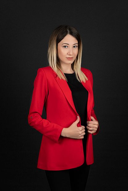 Imza By Merve Kirmizi Blazer Ceket Trendyol