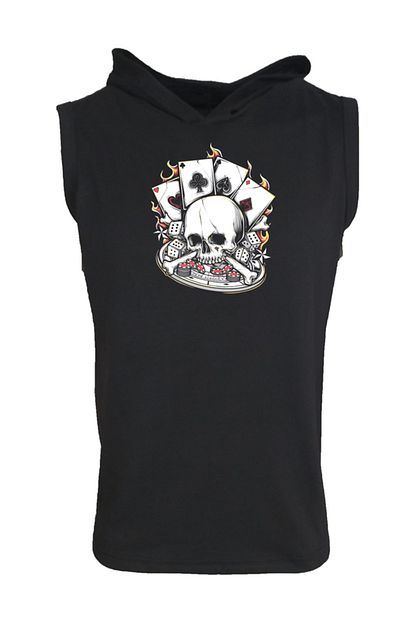 Raf Coll Erkek Baskili Kapsonlu Kolsuz Siyah T Shirt Trendyol