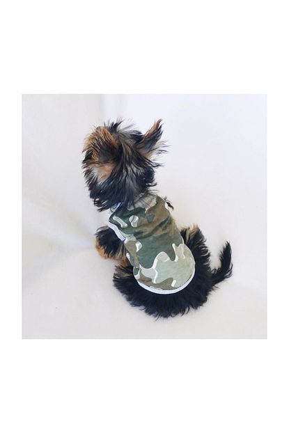 Kemique Grey Banner Camouflage Atlet Kopek Kiyafeti Kopek Elbisesi Trendyol
