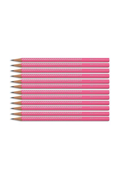 Faber Castell Yayinlari Faber Grip 2001 Ucgen Kursun Kalem Fosforlu Pembe 12 Li Paket Trendyol