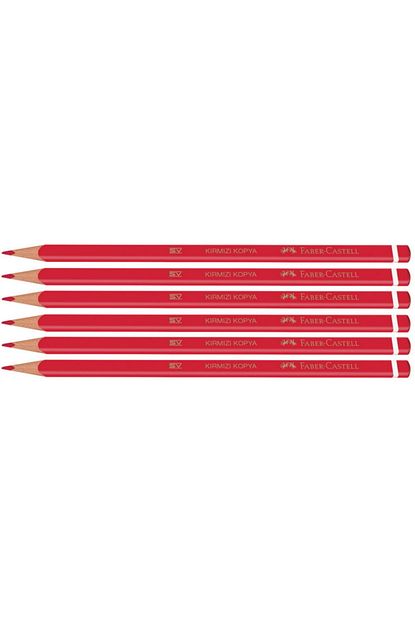 Faber Castell Yayinlari Faber Ergonomik Ucgen Kirmizi Renkli Kursun Kalem 6 Li Paket Trendyol