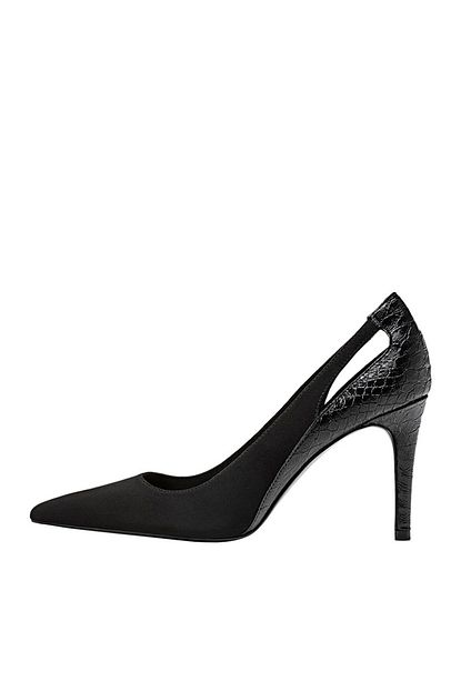 Stradivarius Kadin Siyah Pencere Detayli Topuklu Ayakkabi 19154570 Trendyol