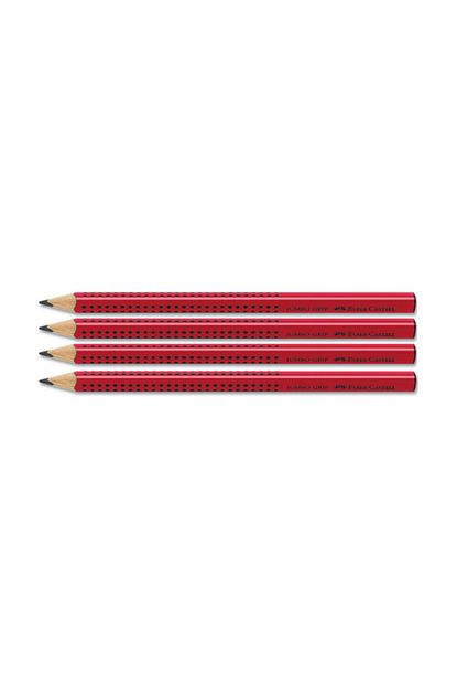 Faber Castell Faber Grip 2001 Jumbo Ucgen Kursun Kalem Kirmizi 4 Lu Paket Trendyol