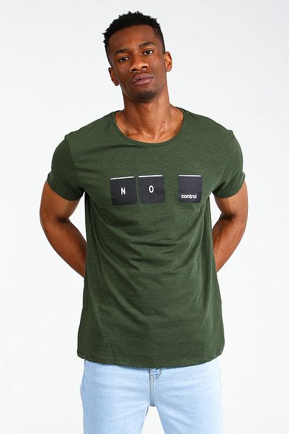 Collezione Erkek Haki T Shirt Trendyol