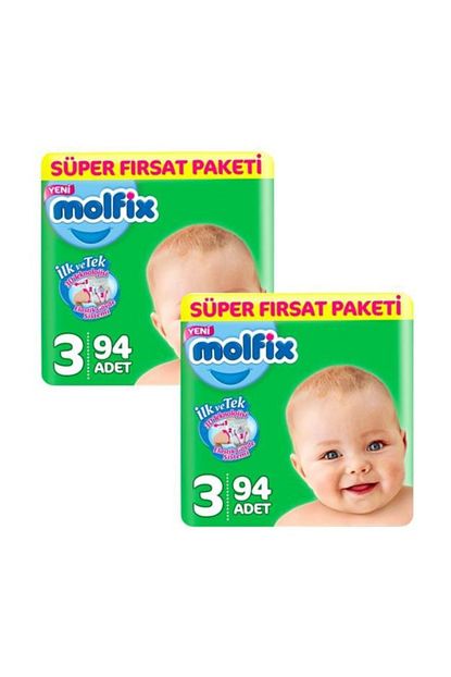 Molfix Super Firsat Paketi 3 Numara 94 Adet X2 Paket Trendyol