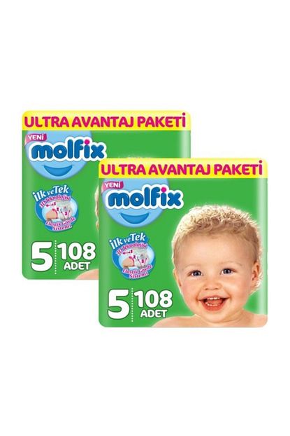 Molfix 5 Beden 216 Li Bebek Bezi Ultra Paket Trendyol