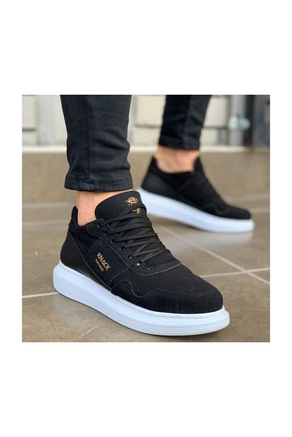 Knack Gunluk Yuksek Taban Bagcikli Suet Siyah Erkek Ayakkabi Kn040 Stmkn040sushbt Trendyol