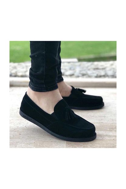 Knack Gunluk Siyah Suet Loafer Corcik Erkek Ayakkabi Kn007 Trendyol