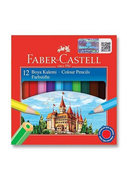 Faber Castell Kuru Boya 12 Renk Yarim Boy Trendyol