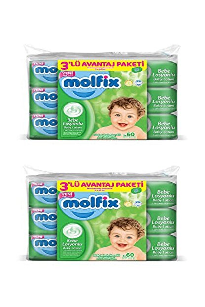Molfix Bebek Havlu Islak Mendil 3 Lu Kapakli 2 Li Paket Trendyol