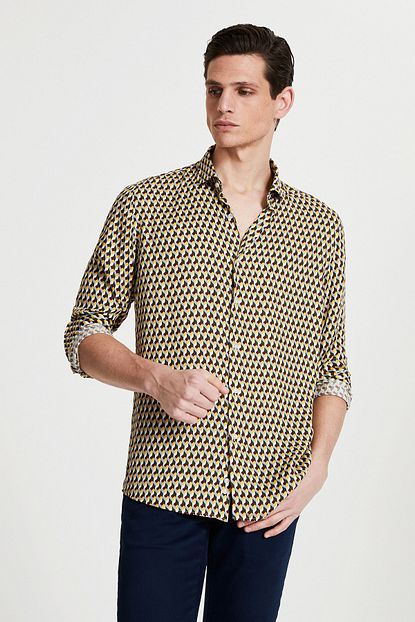 Damat Tween Sari Renk Erkek Gomlek Trendyol