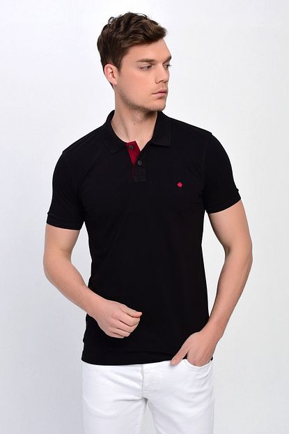 Dynamo Erkek Siyah Polo Yaka Likrali T Shirt Trendyol