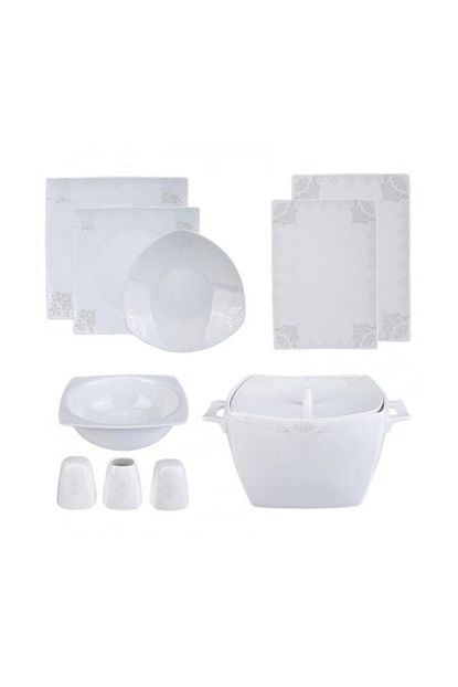 Karaca 60 Parca Fine Bone New Damla 12 Kisilik Yemek Takimi Trendyol