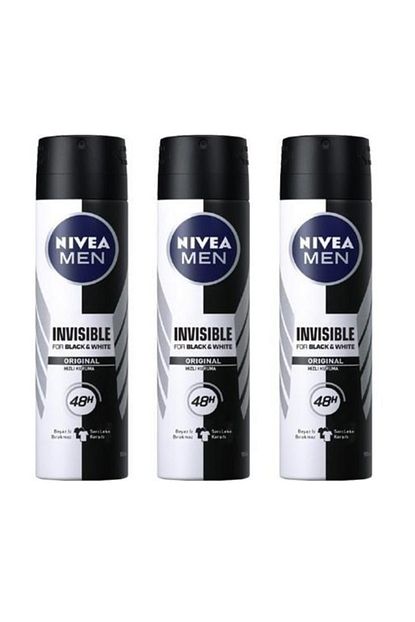 Nivea Invisible Black White Original Power Erkek Deodorant 150 Ml X 3 Adet Trendyol