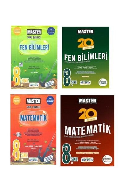 Okyanus 8 Sinif Master Matematik Fen Soru Deneme 4 Kitap Trendyol