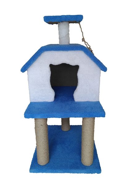 Diger Pi Sistemler Mertkedievi Catili Luks Kedi Evi Mavi Trendyol