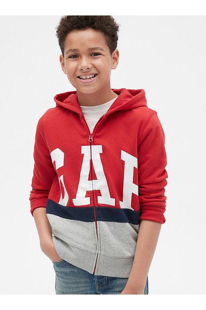 Gap Kids Erkek Cocuk Logo Kapusonlu Sweatshirt Trendyol