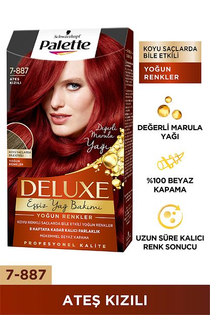 Palette Deluxe Yogun Renkler 7 887 Ates Kizili Trendyol