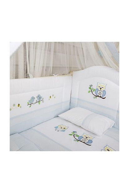 abc baby baykus uyku seti mavi 60x130 fiyati yorumlari trendyol