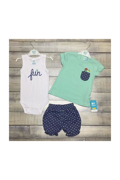 Nazar Bebe Marka 3 Lu Kiz Cocuk Takim 6 12 18 24 Ay Trendyol