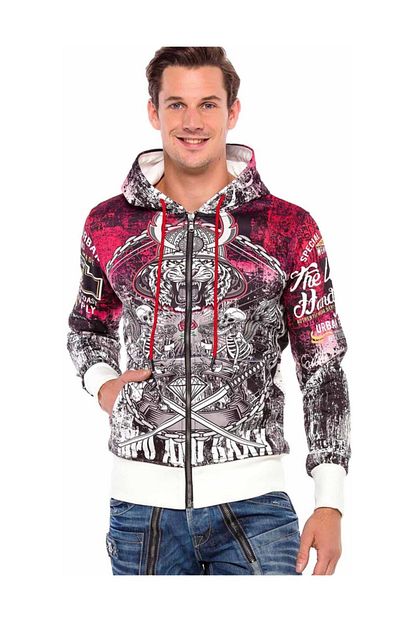 Cipo Baxx Erkek Samurai Kaplan Iskelet Kapsonlu Sweatshirt Cl364 Trendyol