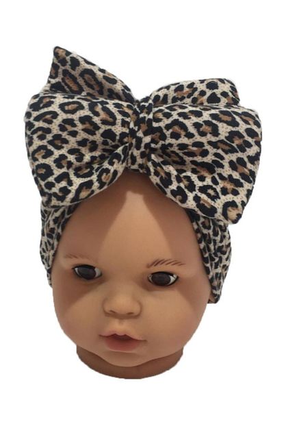 Ozlem Bebe Leopar Fiyonklu Kiz Bebek Bone Trendyol