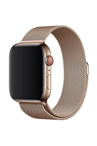 Miyosa Apple Watch 42 Mm Milano Loop Metal Kayis Altin Trendyol