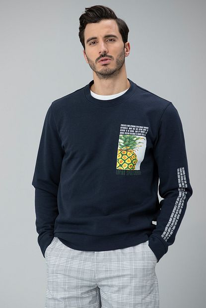 Lufian Erkek Lacivert Sweatshirt Trendyol