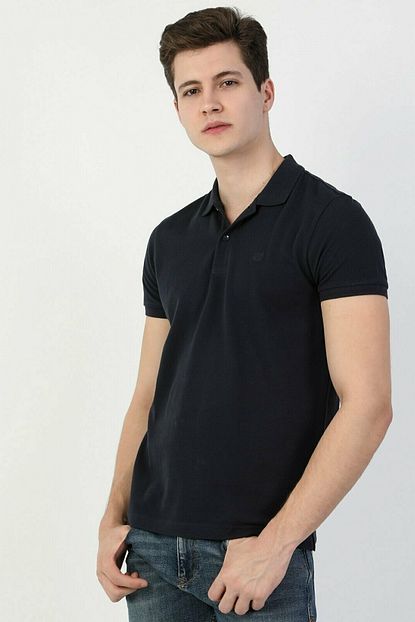Colin S Erkek Regular Fit Polo Yaka Lacivert Erkek Kisa Kol Tisort Cltkttshm0766200 Trendyol