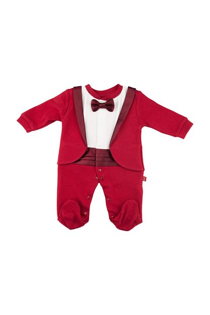 Mymio Papyonlu Erkek Bebek Smokin Tulum Bordo 136 Trendyol