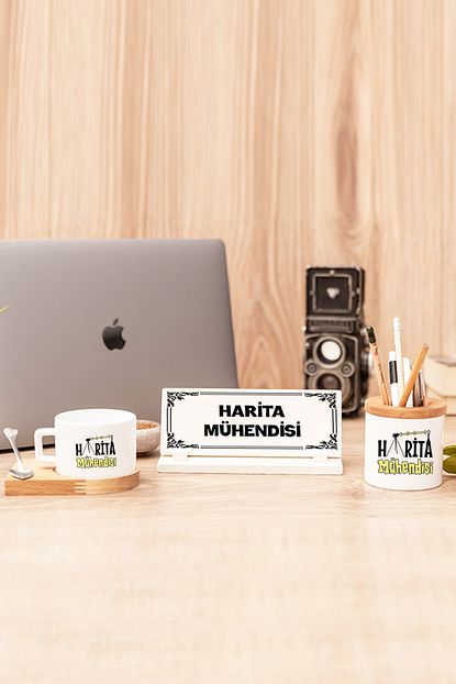 Hediyedukkani Harita Muhendisi Fincan Kalemlik Ve Masa Isimligi Seti Trendyol