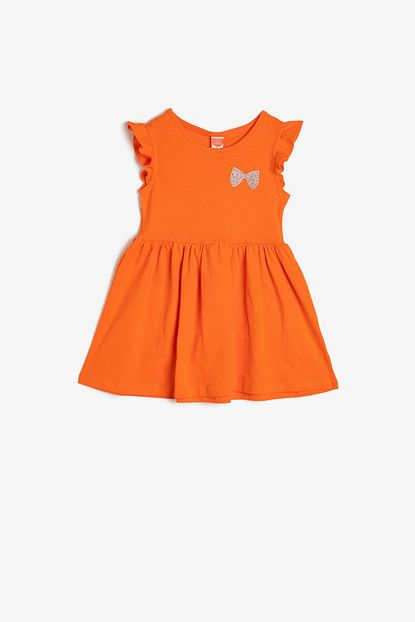 Koton Kids Turuncu Kiz Bebek Elbise Trendyol