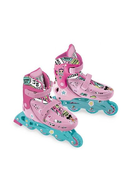 Nubutik S Kiz Cocuk Lol Bebek Baskili Inline 4 Teker Paten Trendyol