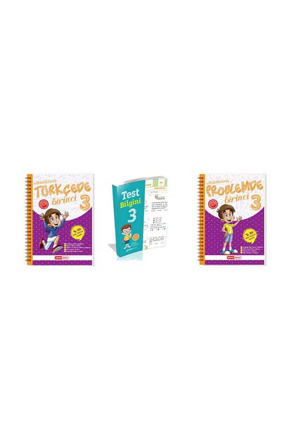 Kirmizi Beyaz Yayinlari 3 Sinif Kampanyali Kitap Seti Problemde Bir Inci Turkcede Bir Inci Yaprak Test Trendyol