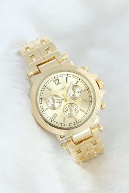 Clariss Gold Renk Metal Kordonlu Saat Trendyol