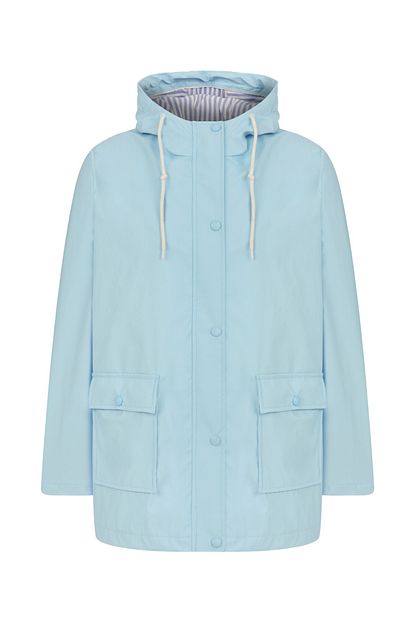 Mudo Kadin Acik Mavi Oversize Kapusonlu Yagmurluk 385870 Trendyol