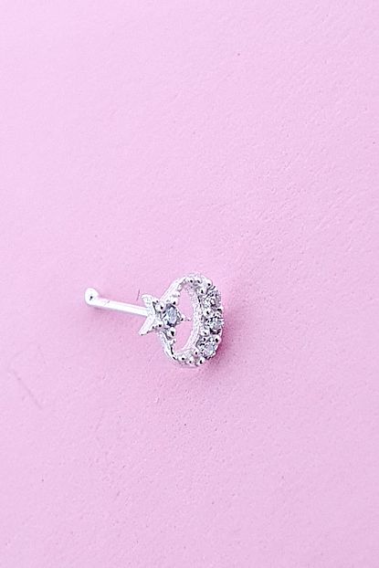 Kuzeytrend Ay Yildiz Figurlu Tasli Burun Hizmasi Burun Piercing Trendyol