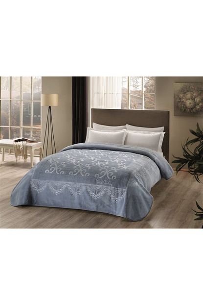 Pierre Cardin Emboss Battaniye Cift Kisilik Indigo Trendyol