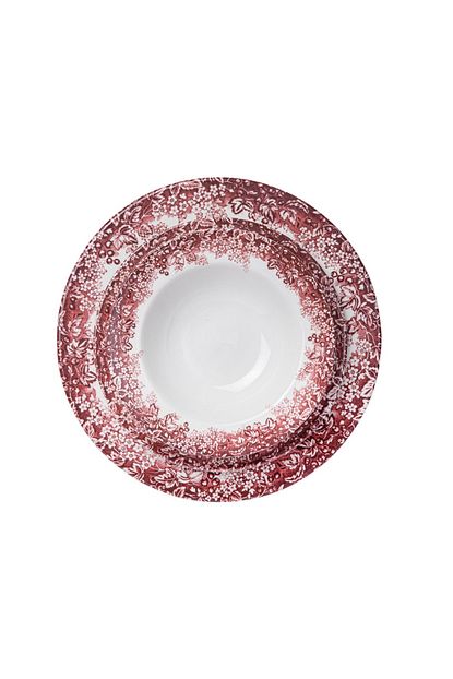 English Home Bordo Lavien Porselen 12 Parca Yemek Takimi 17 Cm 20 Cm 26 Cm Trendyol