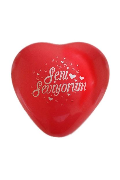 Kozmoparti Kirmizi Kalpli Kalp Ucan Balon Seni Seviyorum Yazili Xxl 50 Adet Trendyol