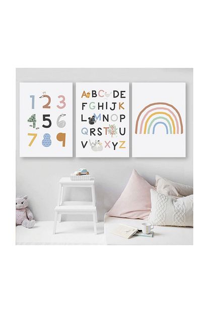 Popseker Cercevesiz Fotograf Kagidina Hd Baski 3 Lu Cocuk Odasi Poster Seti Buyuk Boy 30x42cm Trendyol