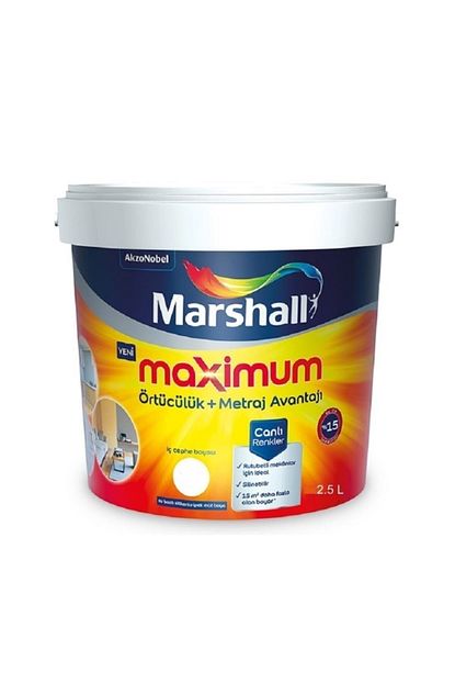 Marshall Maximum Silikonlu Ipek Mat Boya 2 5 Lt 3 5 Kg Adacayi Trendyol