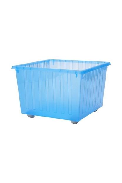 Barbun Ikea Vessla Tekerlekli Kutu Cok Amacli Saklama Mavi Trendyol