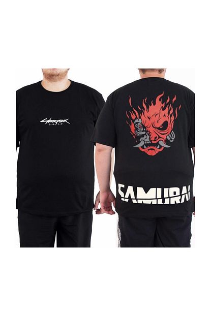 Bant Giyim Cyberpunk 2077 Samurai 4xl Buyuk Beden Siyah Tisort Trendyol
