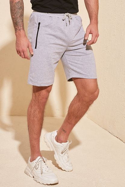 Trendyol Man Gri Erkek Sort Bermuda Tmnss20sr0080 Trendyol
